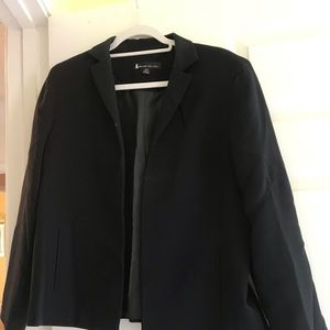 Suit Larry Levine / jacket and skirt Navy blue